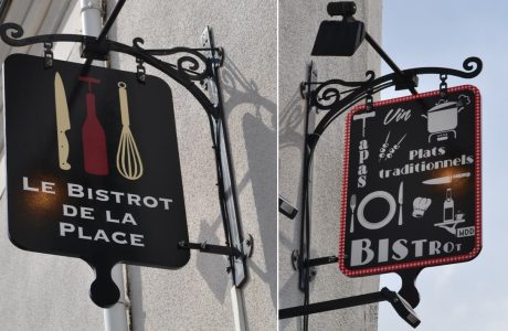Enseigne bois extérieure Restaurant Le Bistrot de la Place Nantes